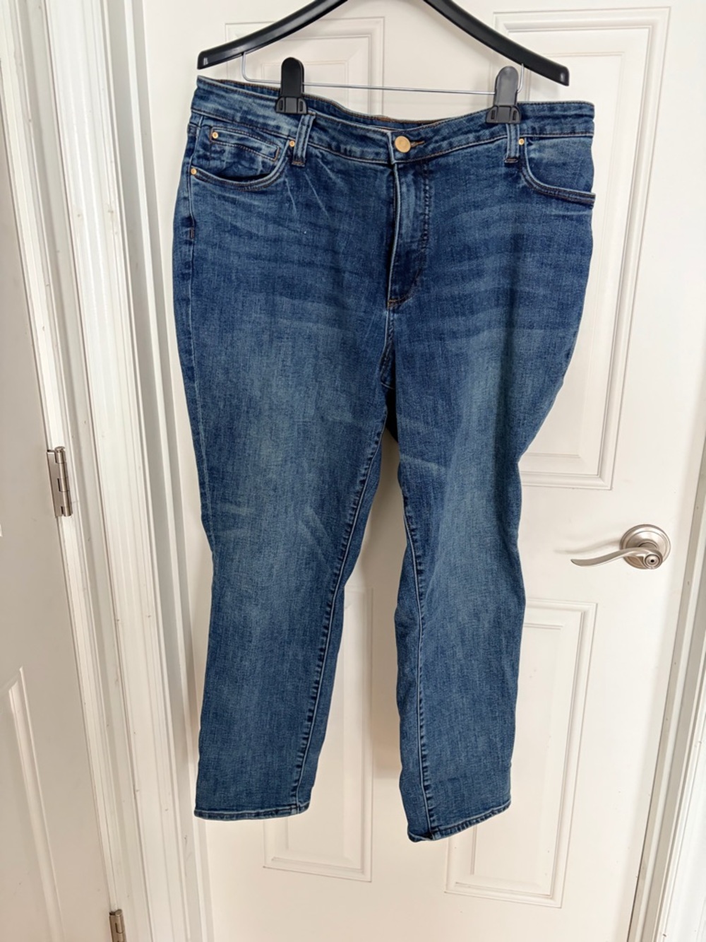 Kut from the Kloth Dark Blue Denim Jeans with Copper Accents